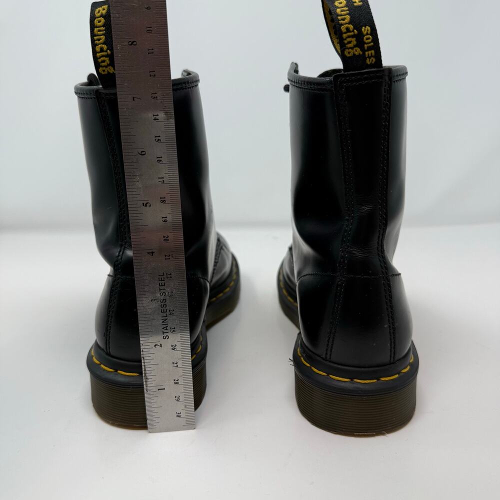 Dr. Martens 1460W Boots Women's 6 Black Smooth Leather Preppy Combat Boots EUC - Picture 6 of 16